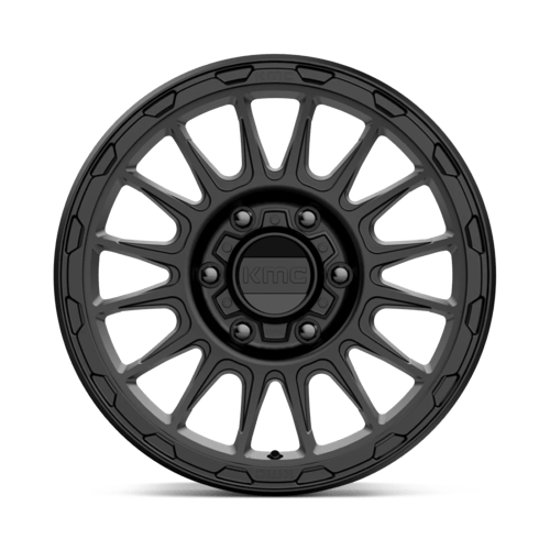 KMC KM542 IMPACT Satin Black wheel showcasing a bold design and robust performance for trucks and SUVs.