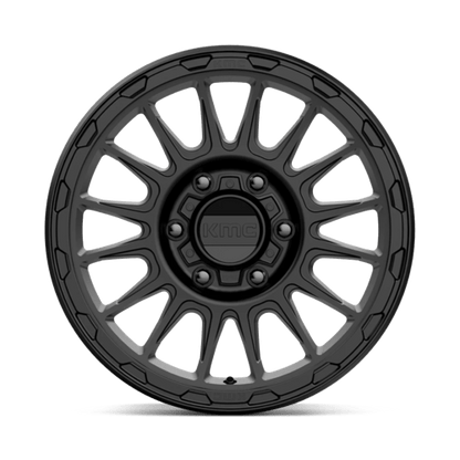 KMC KM542 IMPACT Satin Black wheel showcasing a bold design and robust performance for trucks and SUVs.