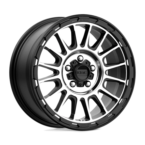 KMC KM542 IMPACT Satin Black Machined wheel showcasing modern design and sporty style.