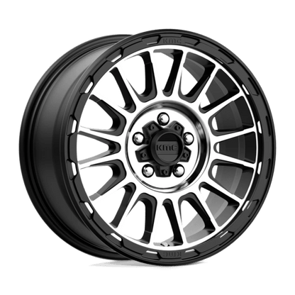 KMC KM542 IMPACT Satin Black Machined wheel showcasing modern design and sporty style.