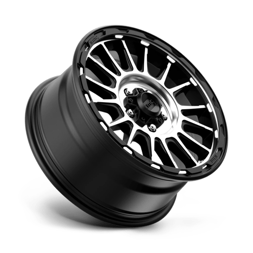 KMC KM542 IMPACT Satin Black Machined wheel, designed for strength and stylish vehicle upgrades.