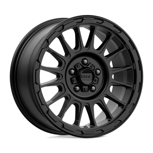 KMC KM542 IMPACT Satin Black wheel showcasing a bold design for trucks and SUVs.