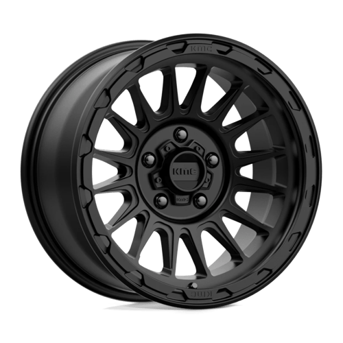 KMC KM542 IMPACT Satin Black wheel showcasing a bold design perfect for trucks and SUVs.