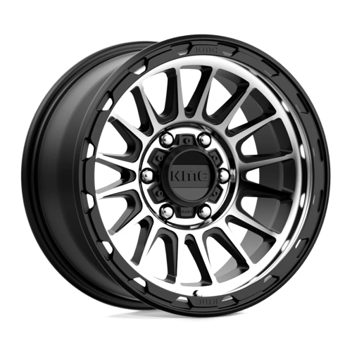KMC KM542 IMPACT Satin Black Machined wheel showcasing a modern design and robust construction.
