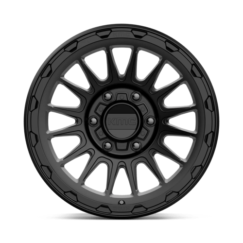 KMC KM542 IMPACT Satin Black wheel showcasing a bold design and modern style, perfect for trucks and SUVs.