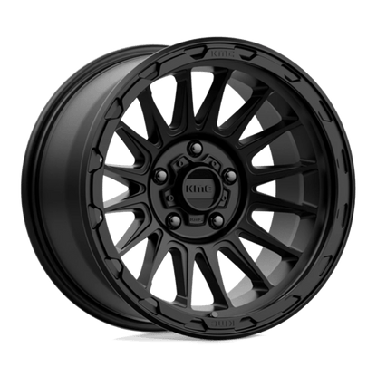 KMC KM542 IMPACT Satin Black wheel showcasing a modern design and bold look for trucks and SUVs.