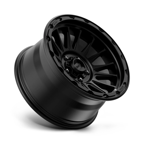 KMC KM542 IMPACT Satin Black wheel showcasing its bold design and modern styling for trucks and SUVs.