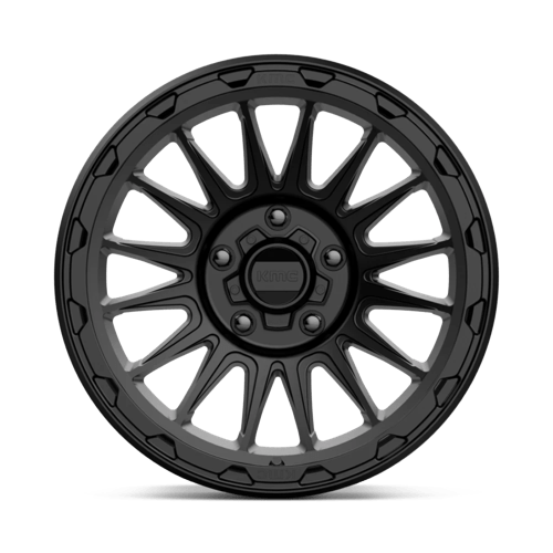 KMC KM542 IMPACT Satin Black wheel showcasing a bold and modern design for trucks and SUVs.