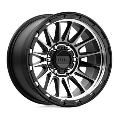 KMC KM542 IMPACT Satin Black Machined wheel showcasing modern design and bold aesthetics.