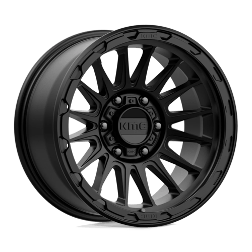 KMC KM542 IMPACT Satin Black wheel showcasing a bold and modern design for trucks and SUVs.