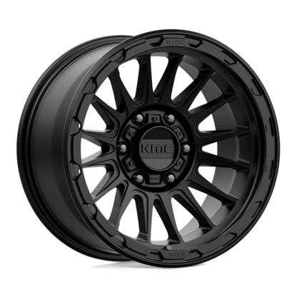 KMC KM542 IMPACT Satin Black wheel showcasing a bold and modern design for trucks and SUVs.