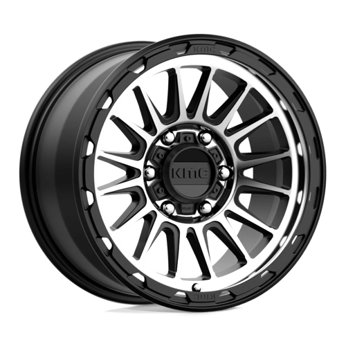 KMC KM542 IMPACT Satin Black Machined wheel showcasing its bold design and modern aesthetics.