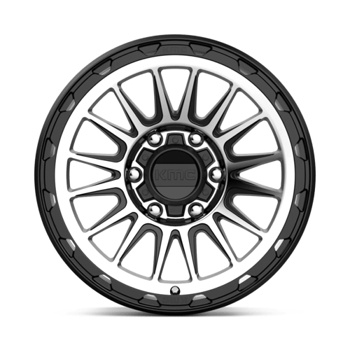 KMC KM542 IMPACT Satin Black Machined wheel with bold design and modern aesthetic.