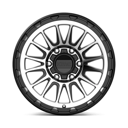KMC KM542 IMPACT Satin Black Machined wheel with bold design and modern aesthetic.