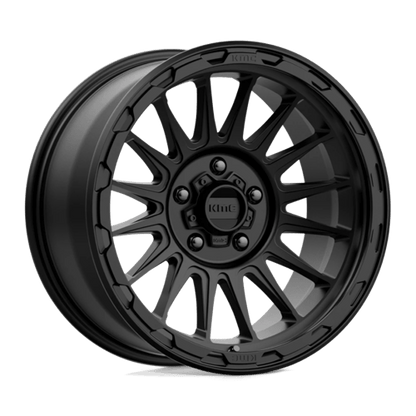 KMC KM542 IMPACT Satin Black wheel showcasing a bold and modern design for enhanced vehicle performance.