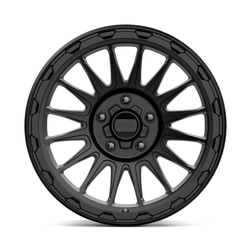 KMC KM542 IMPACT Satin Black wheel showcasing modern design and robust style for vehicles.