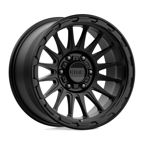 KMC KM542 IMPACT Satin Black wheel showcasing bold design and modern style for trucks and SUVs.