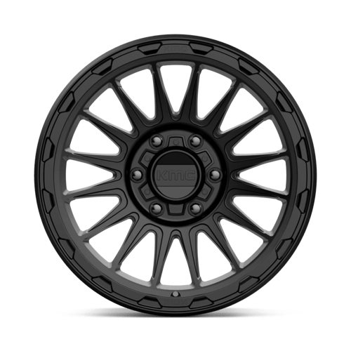 KMC KM542 IMPACT Satin Black wheel featuring a modern and bold design for enhanced vehicle performance.
