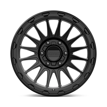 KMC KM542 IMPACT Satin Black wheel featuring a modern and bold design for enhanced vehicle performance.