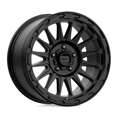 KMC KM542 IMPACT Satin Black wheel showcasing a bold and modern design for trucks and SUVs.