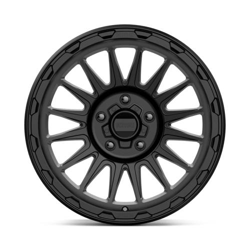 KMC KM542 IMPACT Satin Black wheel showcasing a bold and modern design for enhanced vehicle performance.