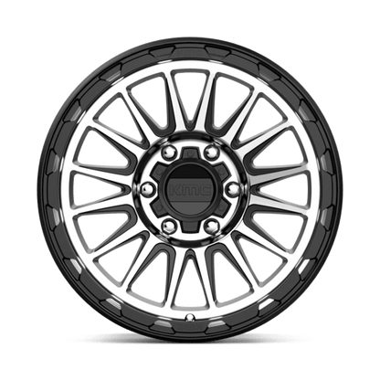 KMC KM542 IMPACT Satin Black Machined wheel featuring a modern design and sleek finish.