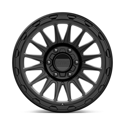 KMC KM542 IMPACT Satin Black wheel showcasing a bold and modern design for trucks and SUVs.