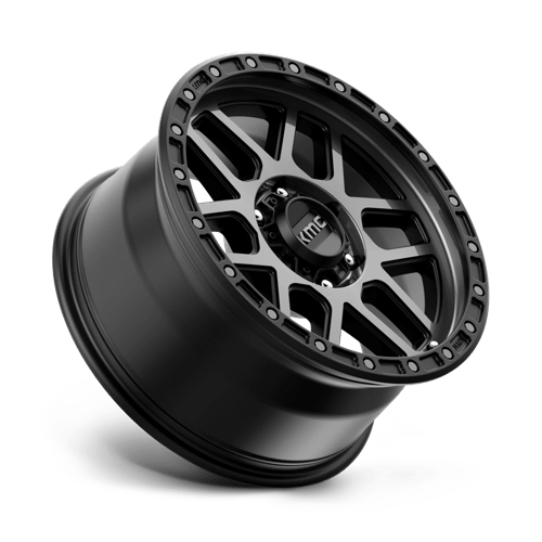 KMC KM544 MESA Satin Black W/ Gray Tint stylish wheel for trucks and SUVs, designed for durability and performance.