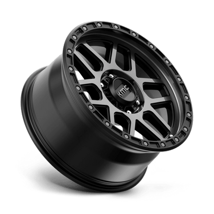 KMC KM544 MESA Satin Black W/ Gray Tint stylish wheel for trucks and SUVs, designed for durability and performance.