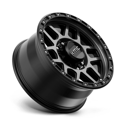 KMC KM544 MESA Satin Black W/ Gray Tint wheel showcasing rugged design and durability.