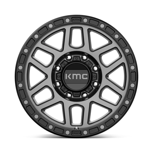 KMC KM544 MESA Satin Black W/ Gray Tint wheel for trucks and SUVs, designed for durability and style.