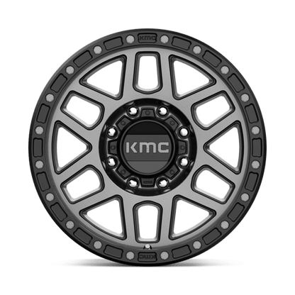 KMC KM544 MESA Satin Black W/ Gray Tint wheel for trucks and SUVs, designed for durability and style.
