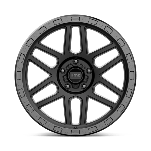 KMC KM544 MESA Satin Black W/ Gloss Black Lip wheel with rugged design and durable finish.