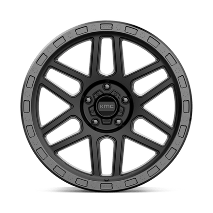 KMC KM544 MESA Satin Black W/ Gloss Black Lip wheel with rugged design and durable finish.