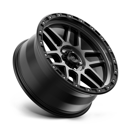 KMC KM544 MESA Satin Black W/ Gray Tint wheel showcasing rugged design and strength.