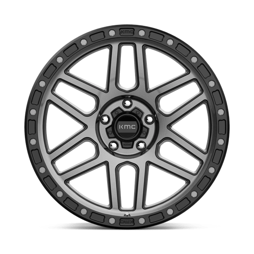 KMC KM544 MESA Satin Black W/ Gray Tint wheel, rugged design for trucks and SUVs, durable off-road performance.