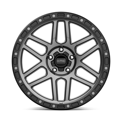 KMC KM544 MESA Satin Black W/ Gray Tint wheel, rugged design for trucks and SUVs, durable off-road performance.
