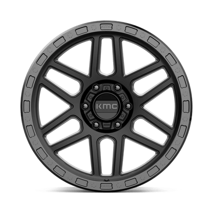 KMC KM544 MESA Satin Black W/ Gloss Black Lip wheel with a rugged design and bold style.