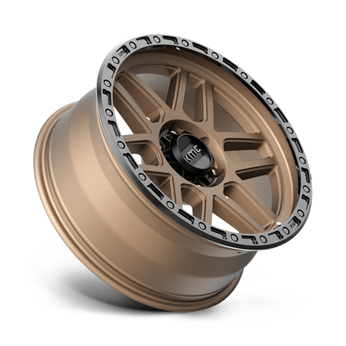 KMC KM544 MESA Matte Bronze W/ Black Lip wheel showcasing rugged design and strength.
