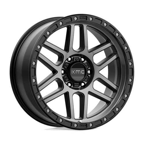 KMC KM544 MESA Satin Black W/ Gray Tint wheel image, showcasing rugged design and durability.