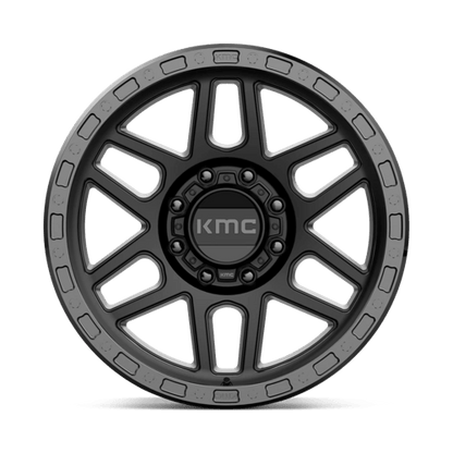 KMC KM544 MESA Satin Black W/ Gloss Black Lip wheel showcasing a rugged and stylish design.