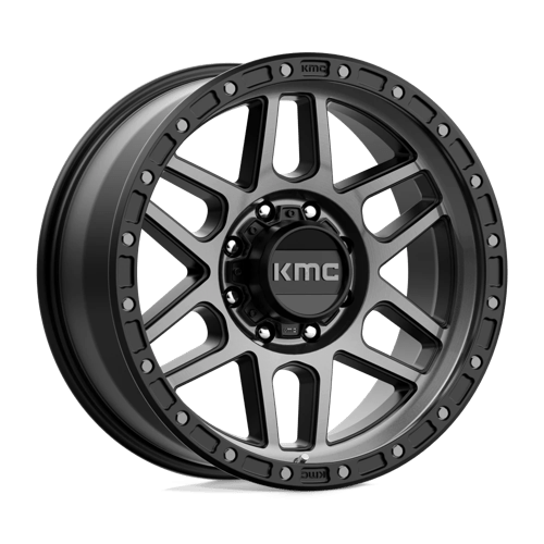 KMC KM544 MESA Satin Black W/ Gray Tint wheel showcasing rugged design and durability for trucks and SUVs.