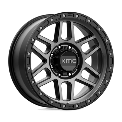 KMC KM544 MESA Satin Black W/ Gray Tint wheel showcasing rugged design and durability for trucks and SUVs.