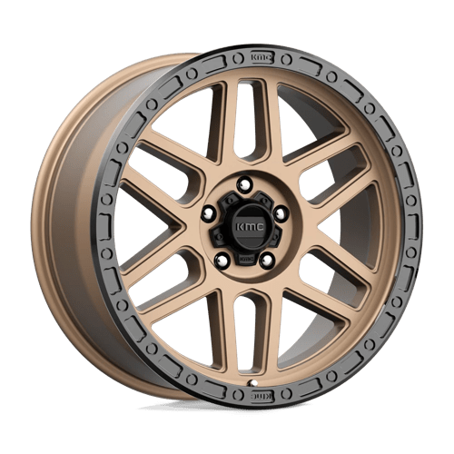 KMC KM544 MESA Matte Bronze W/ Black Lip wheel showcasing rugged design and durability for trucks and SUVs.