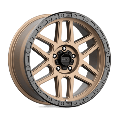 KMC KM544 MESA Matte Bronze W/ Black Lip wheel showcasing rugged design and durability for trucks and SUVs.