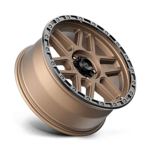 KMC KM544 MESA Matte Bronze W/ Black Lip rugged wheel for trucks and SUVs, designed for durability and performance.