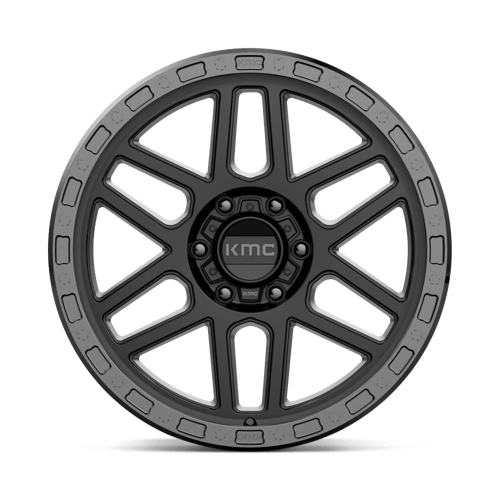 KMC KM544 MESA Satin Black W/ Gloss Black Lip rugged wheel design for trucks and SUVs