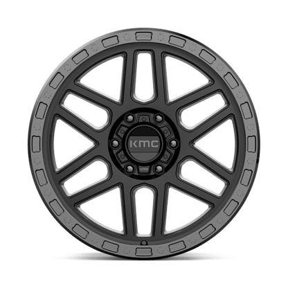 KMC KM544 MESA Satin Black W/ Gloss Black Lip rugged wheel design for trucks and SUVs