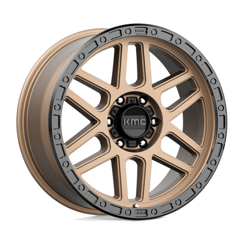 KMC KM544 MESA Matte Bronze W/ Black Lip wheel showcasing rugged design and durability for trucks and SUVs.