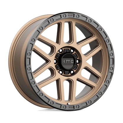 KMC KM544 MESA Matte Bronze W/ Black Lip wheel showcasing rugged design and durability for trucks and SUVs.